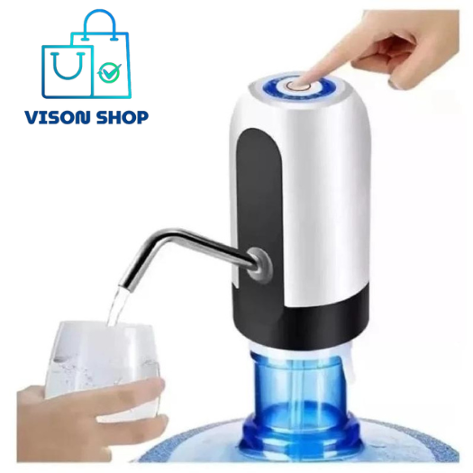 Bomba Automática Vision Shop Para Garrafão Bebedouro - Recarregável via USB