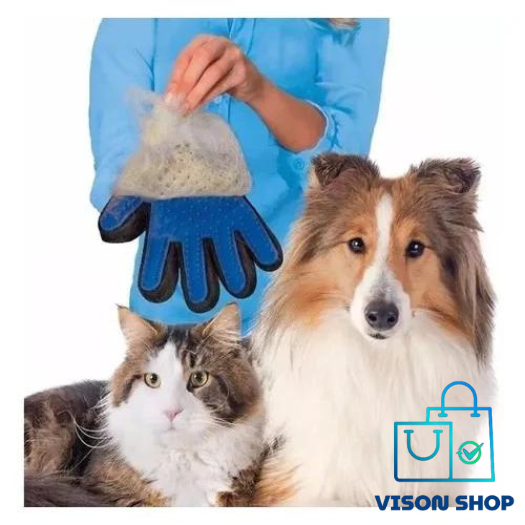 Luva Nano Magnética Vision Shop-Tira Pelos Pets Cães Gatos