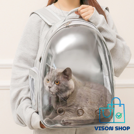 Mochila Astronauta Transparente Visão Passeio Respirável Para Gato Animais