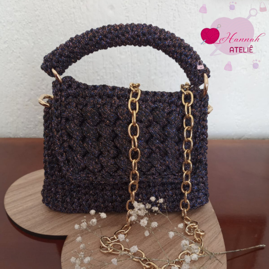 Bolsa em Crochê Modelo Balada-Hannah Ateliê